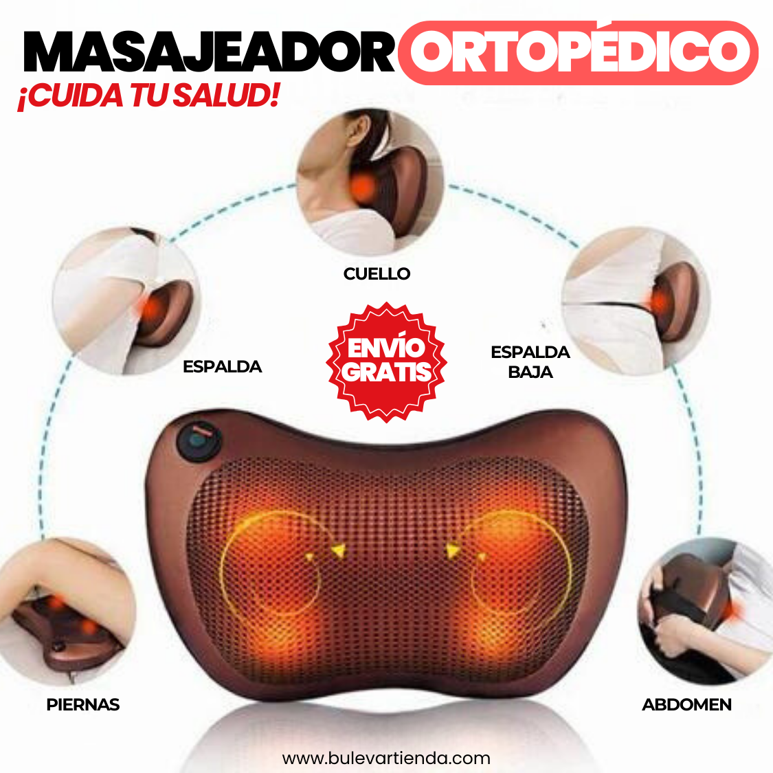 COJÍN MASAJEADOR + ENVÍO GRATIS