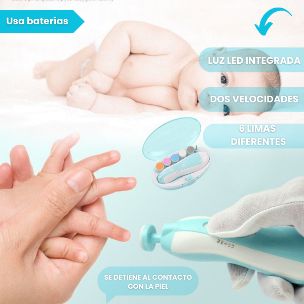 Limador de uñas eléctrica para bebes y niños 👶