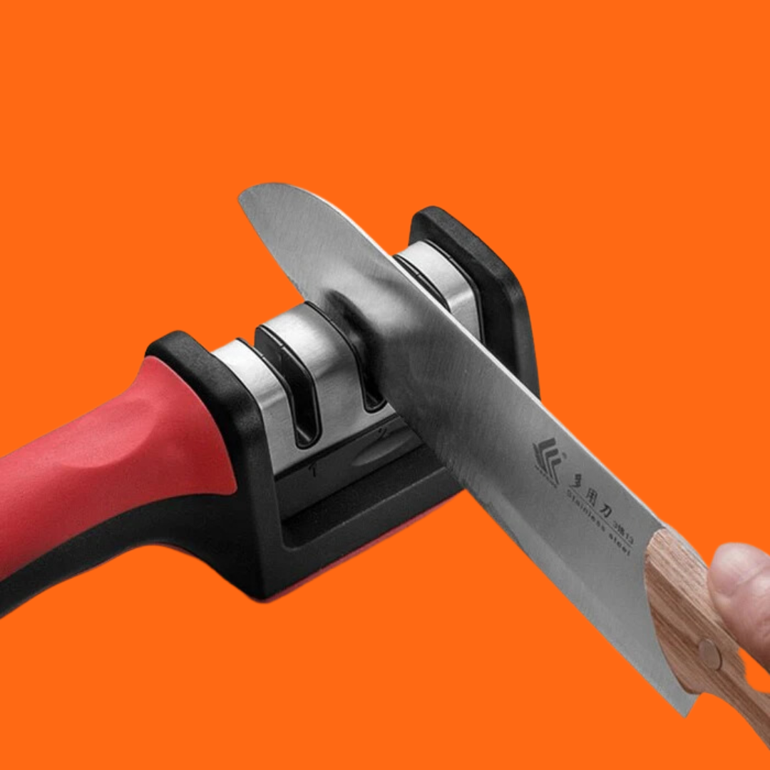 Afilador De Cuchillos Ergonómico Acero Inoxidable 3 Etapas