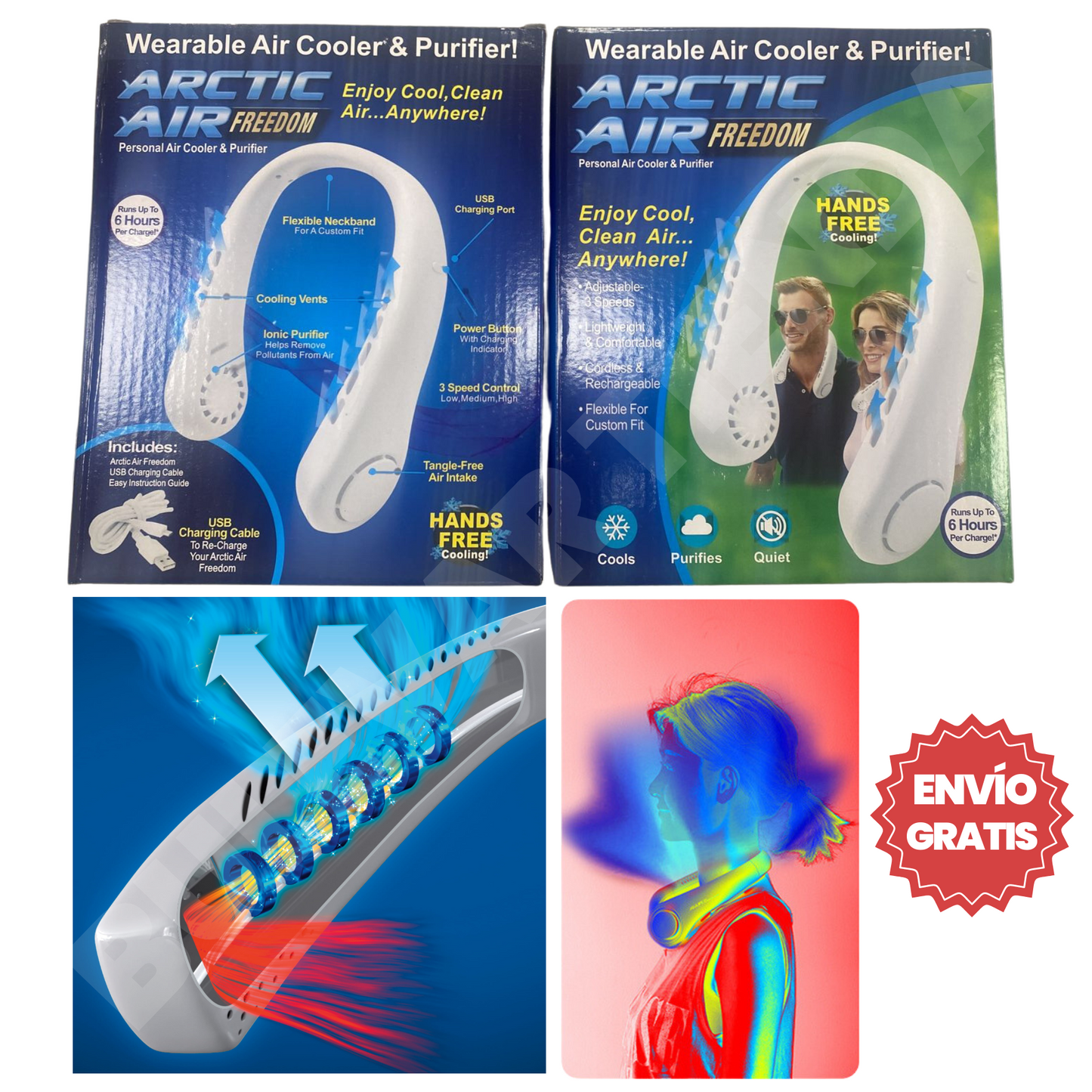 Ventilador de cuello portátil + Envío gratis