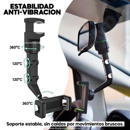 Soporte de teléfono para espejo Retrovisor 360 grados + Envío gratis