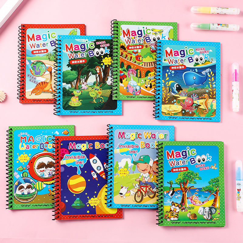 Libro Mágico De Dibujo De Agua  ¡MEJORE EL DESARROLLO DE SU HIJO!📕📗📘