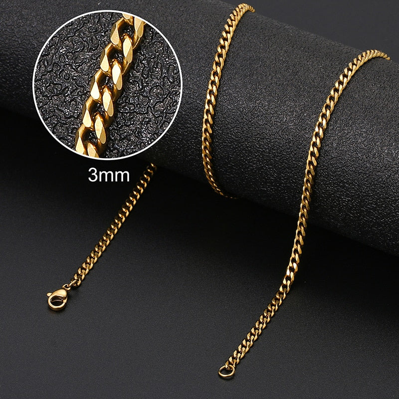 Corrente Dourada Luxuosa - 3mm