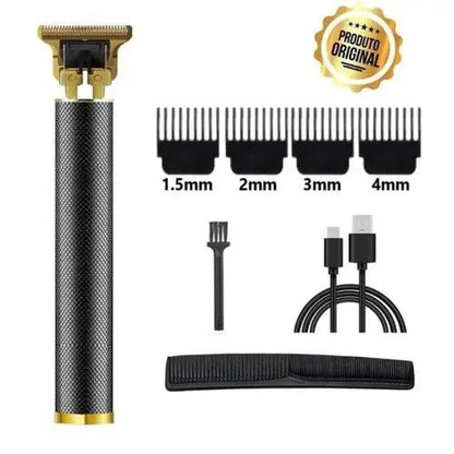 Máquina de Cortar Cabelo e Barba Elétrica e Portátil USB - Titanium Premium