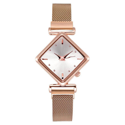 Relógio Quartzo Quadrado + Pulseira - FineWoman