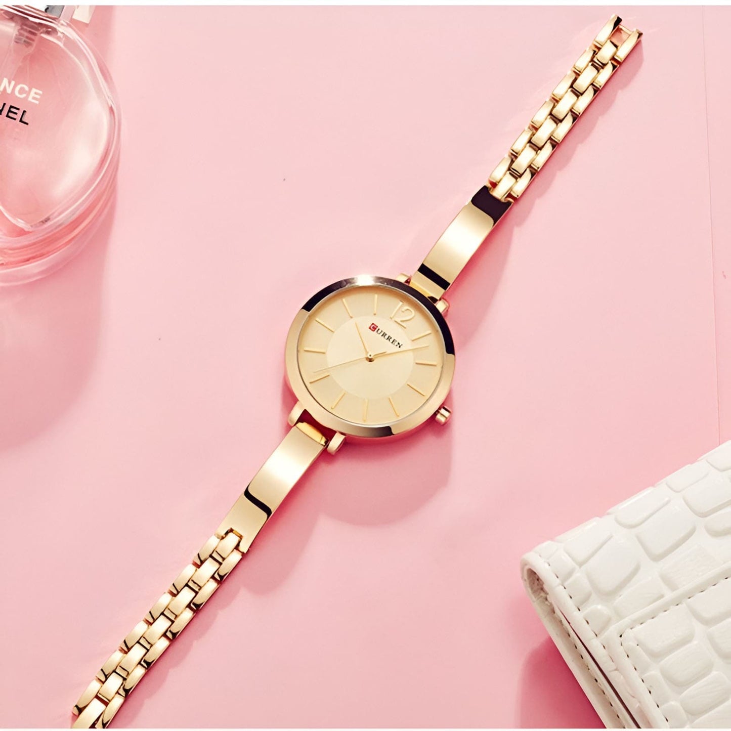 Relógio Feminino de Luxo Dourado | Golden Lady